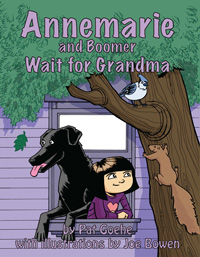 Annemarie and Boomer Wait for Grandma