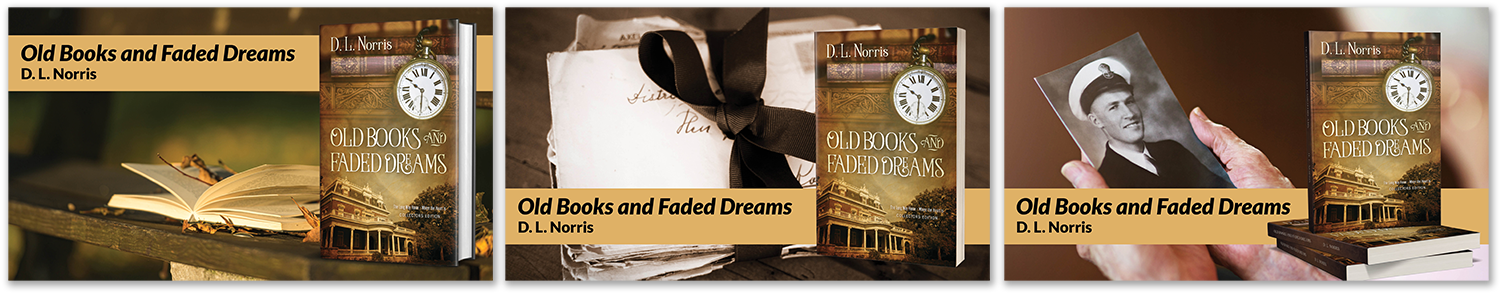 Examples of customized marketing images for authors