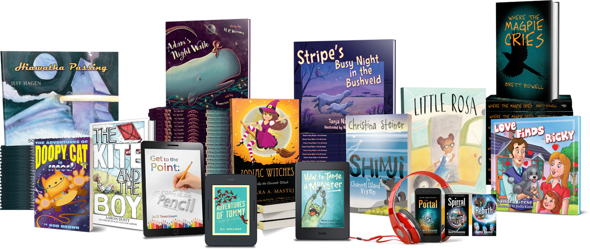 Kids' books published for self publishing children's book authors by american children's book publisher, Outskirts Press.