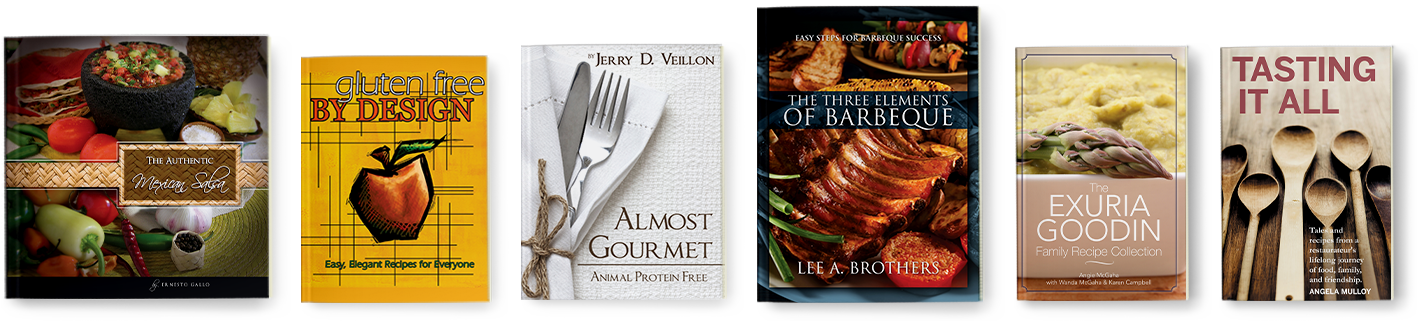 Sample cookbooks professionally published by Outskirts Press