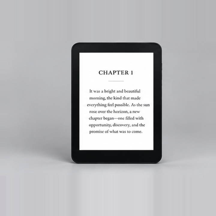 eBook displayed on an electronic reading device
