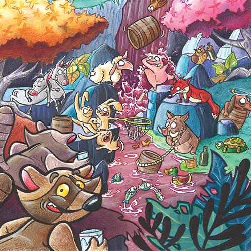Detailed hand-drawn custom book illustration