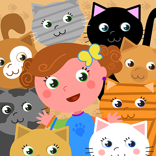 Colorful cartoon-style custom book illustration
