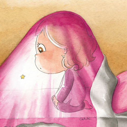Soft watercolor custom book illustration