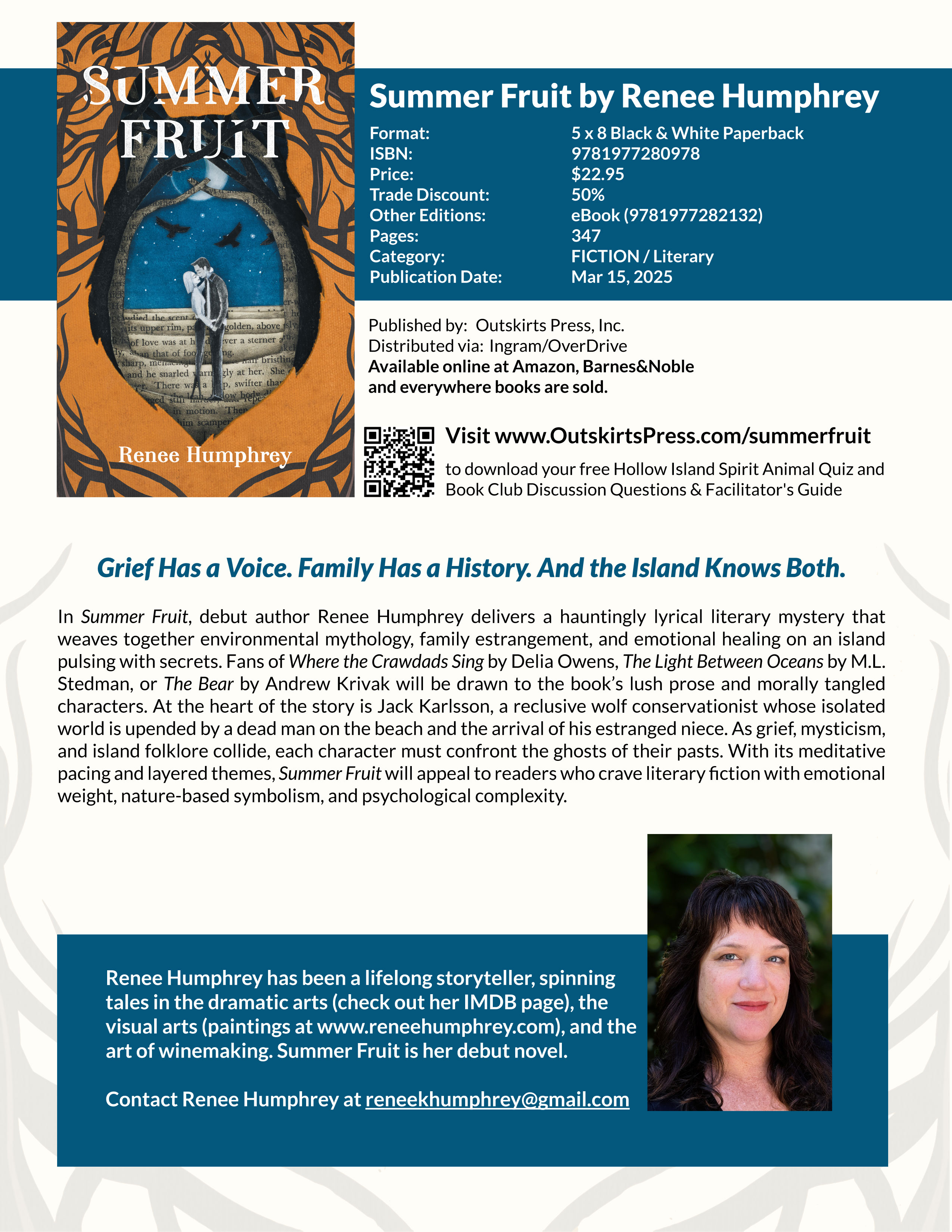 Example Outskirts Press Custom Sales Sheet